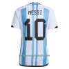 Conjunto (Camiseta+Pantalón Corto) Argentina 3 Star MESSI 10 Primera Equipación Mundial 2022 - Niño